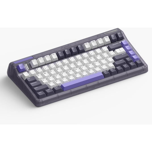 Iqunix og80 lavandin wireless mechanical keyboard (lavendel, us lay-out (qwerty), cherry mx red, 80% (tkl), hot-swappable, pbt, 2.4ghz | bluetooth 5.1 | usb-c)