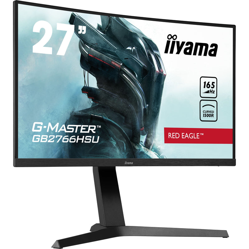 Load image into Gallery viewer, Iiyama g-master red eagle gb2766hsu-b1 27 curved gaming monitor (zwart, 2x hdmi, displayport, 2x usb-a, usb-b, 165 hz)
