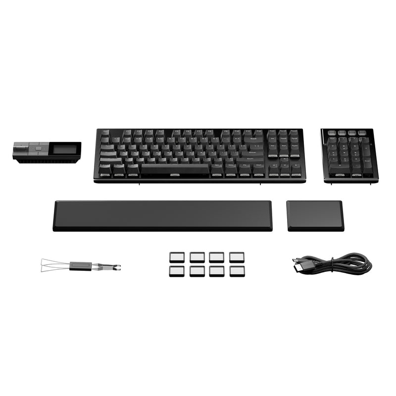 Chargez l'image dans la visionneuse de la galerie, Be quiet! dark mount silent tactile rgb mechanisch gaming toetsenbord (zwart, us lay-out (qwerty), silent tactile, 100%, argb, pbt double-shot keycaps, media dock)
