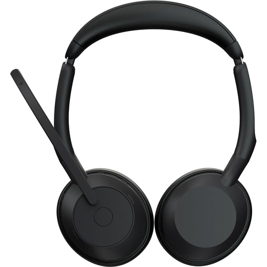 Jabra evolve2 55, incl. oplaadstandaard on-ear headset (zwart, stereo, uc, usb-c, link380c)