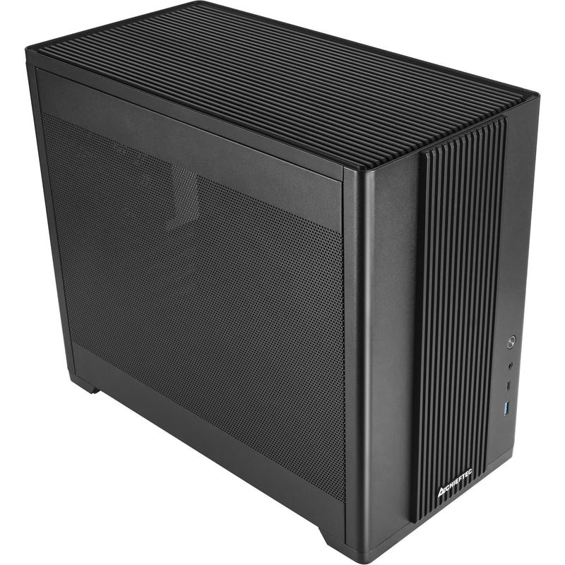 Load image into Gallery viewer, Chieftec bx-mesh mini tower behuizing (zwart | 1x usb-a | 1x usb-c | tempered glass)
