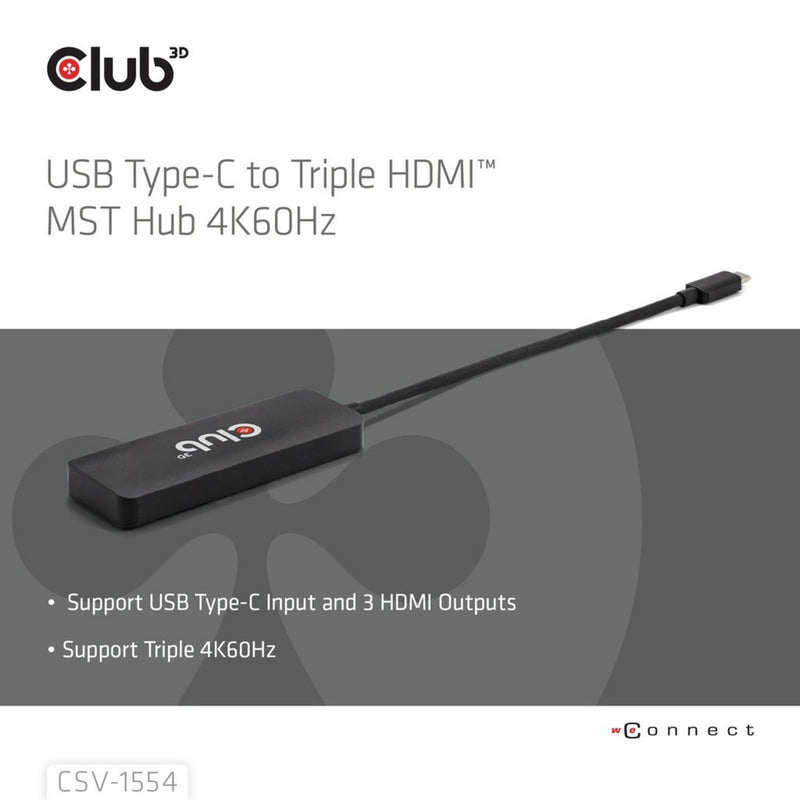 ギャラリービューアに画像をロードする, Club 3d usb-c naar 3x hdmi hub (zwart)
