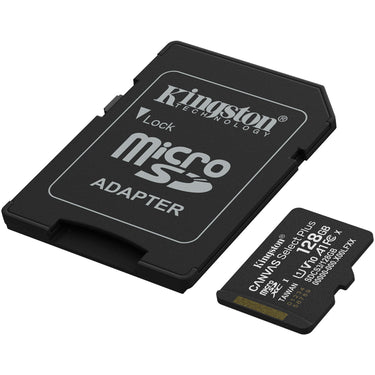 Kingston canvas select plus 128 gb microsdxc geheugenkaart (zwart, uhs-i u1, class 10, v10, incl. sd adapter)
