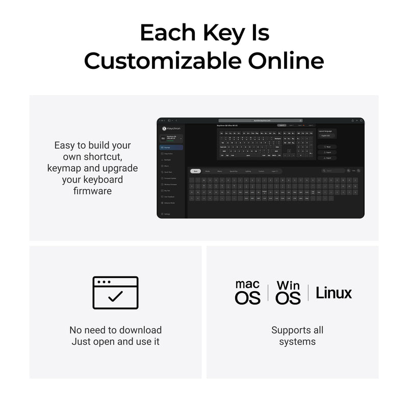 Load image into Gallery viewer, Keychron q6 ultra-m4 8k wireless custom mechanical keyboard (zwart, us lay-out (qwerty), silk pom banana, 100%, rgb, hot swap, 8k, 2.4 ghz bluetooth 5.2 usb-c)
