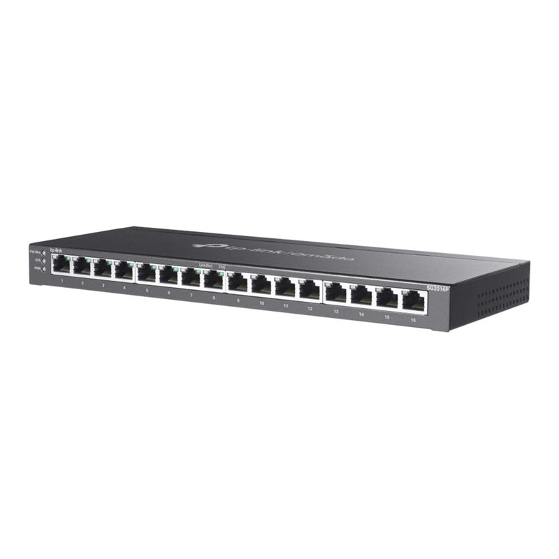 Chargez l'image dans la visionneuse de la galerie, Tp-link omada sg2016p 16-poort gigabit smart switch (zwart, 8x poe+)
