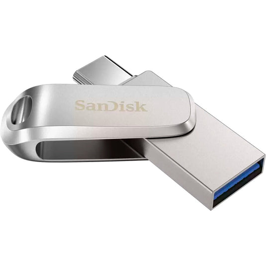Sandisk ultra dual drive luxe 256 gb usb-stick (zilver, usb-a 3.2 gen 1, usb-c 3.2 gen 1)