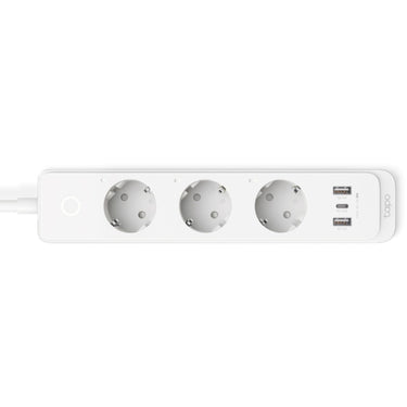 Tp-link tapo p300 smart wifi-stekkerdoos (wit, 2x usb-a, 1x usb-c, wifi, bluetooth 4.2)