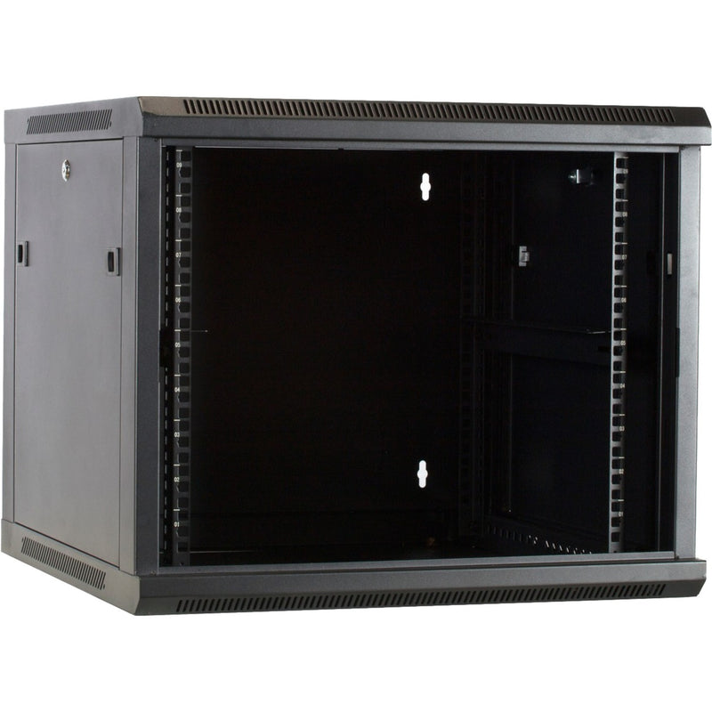 Load image into Gallery viewer, Dsi 9u wandkast met glazen deur - ds6609 server rack (zwart, 600 x 600 x 500mm)
