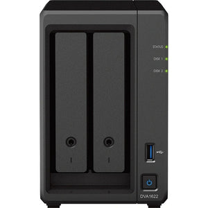 Synology dva1622 netwerk video recorder (zwart, 2x 3.5 hdd slots)