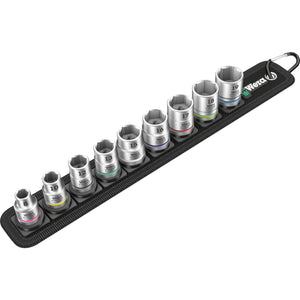 Wera belt b 4 zyklop doppen set dopsleutel (zwart zilver, 9-delig, met 3 8 -aandrijving)