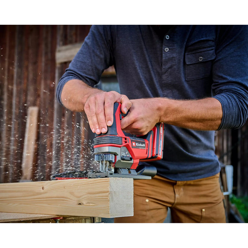 Load image into Gallery viewer, Einhell te-js 18 100 li - solo accu decoupeerzaag (rood zwart, accu en oplader niet inbegrepen )
