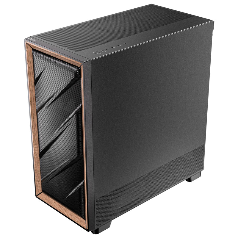 Load image into Gallery viewer, Antec flux midi tower behuizing (zwart | 2x usb-a | 1x usb-c | tempered glass)

