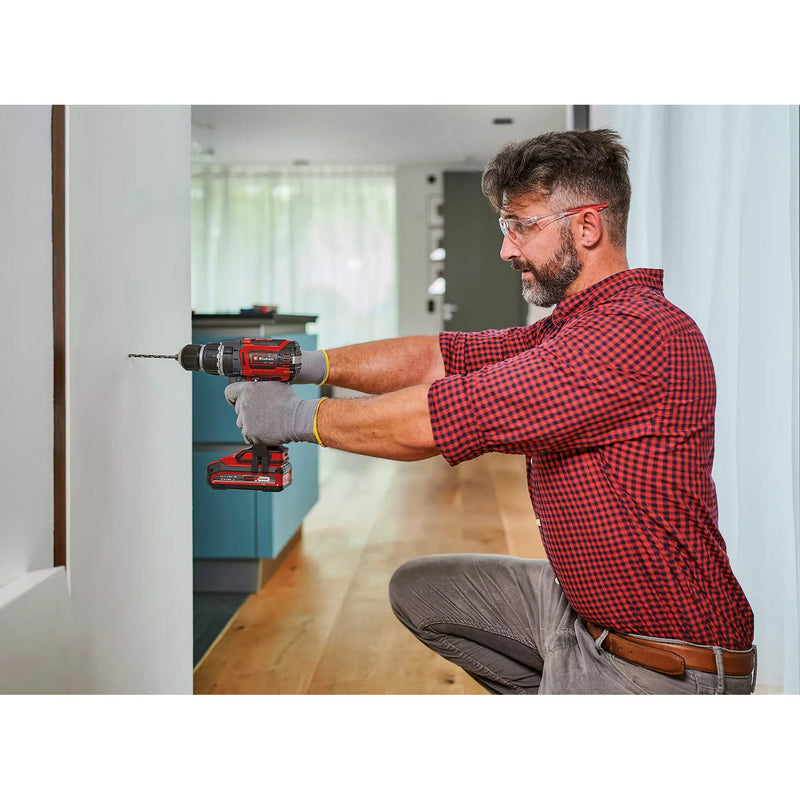 Load image into Gallery viewer, Einhell professional accu klopboor- schroefmachine tp-cd 18 60 li-i bl (1x 2.0 ah) klopboorschroevendraaier (rood zwart, incl. 1x 2.0 ah power x-change accu en lader)
