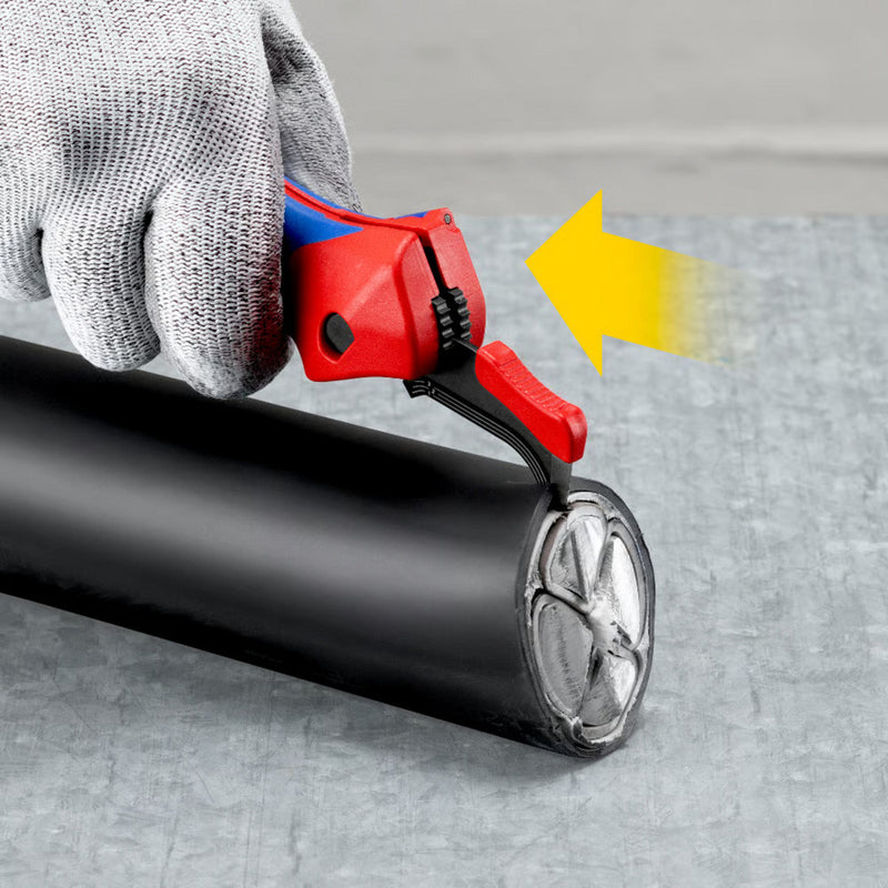 Load image into Gallery viewer, Knipex kabelmes, met glijschoen (rood blauw)
