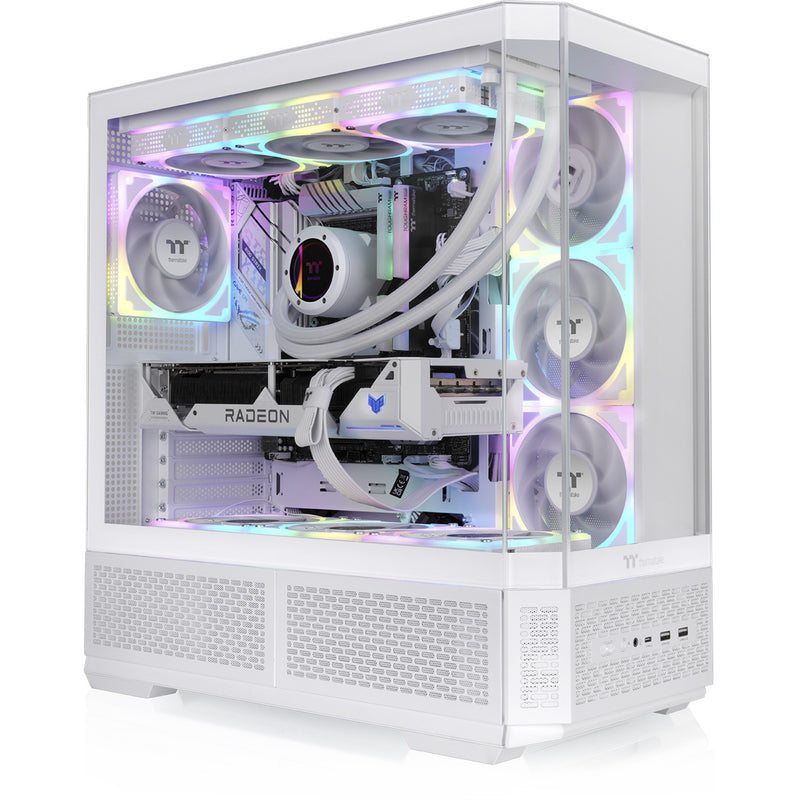 Load image into Gallery viewer, Thermaltake view 370 tg argb snow midi tower behuizing (wit | 2x usb-a | 1x usb-c | rgb | tempered glass)

