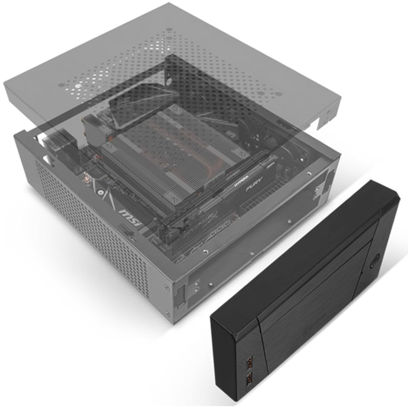 Laden Sie das Bild in Galerie -Viewer, Silverstone sst-ml10b htpc behuizing (zwart | 2x usb-a)
