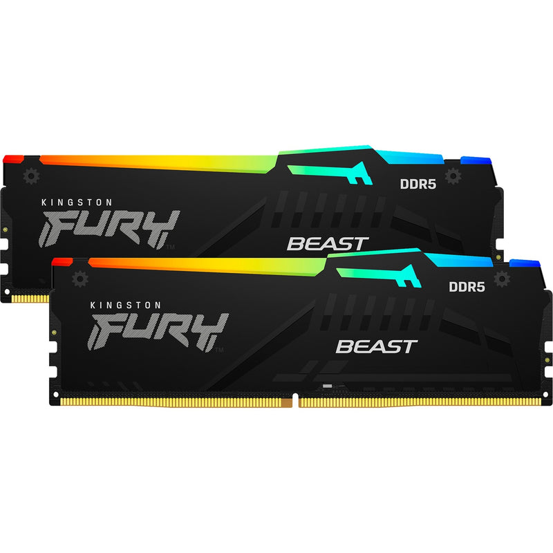 ギャラリービューアに画像をロードする, Kingston fury beast rgb 32 gb ddr5-6000 (2x 16 gb) werkgeheugen (zwart, kf560c36bbe2ak2-32, xmp 3.0)
