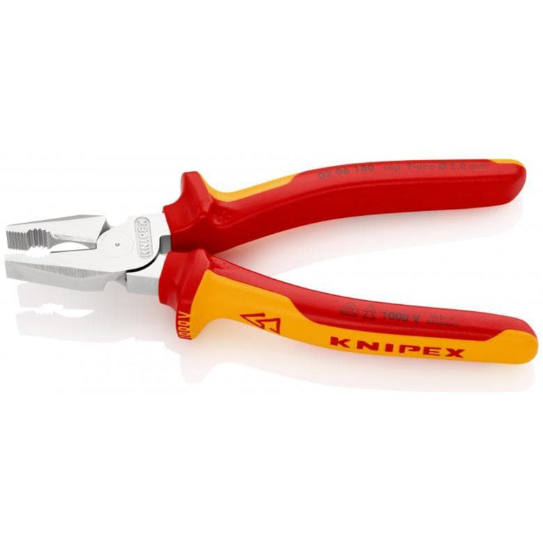 Load image into Gallery viewer, Knipex kracht-kombitang 02 06 180 vde combinatietang (rood geel, lengte 180mm)
