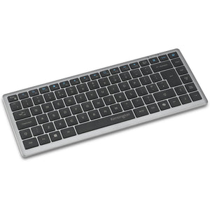 Kensington kb435 eq rechargeable multi-device compact keyboard (grijs, us-international lay-out (qwerty), scissor switches, 80% (tkl), usb, 2,4 ghz, bluetooth 5.4)