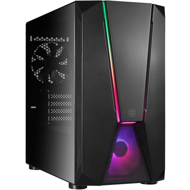 Load image into Gallery viewer, Silverstone sst-fav1mb-pro midi tower behuizing (zwart | 4x usb-a | rgb | window)

