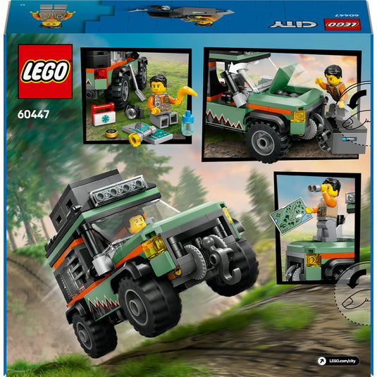Lego city 60447 4x4 terreinwagen voor in de bergen