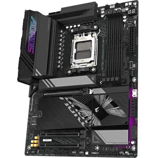 Gigabyte x870e aorus elite wifi7 socket am5 moederbord (zwart, raid, 2.5gb-lan, wi-fi 7, bt, sound, atx)