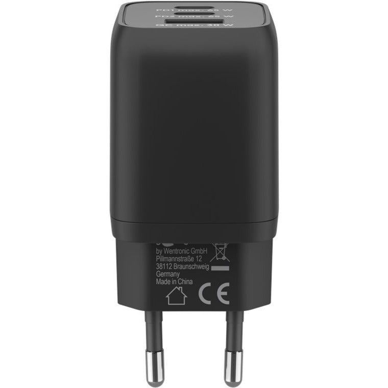 Load image into Gallery viewer, Goobay usb-c snellader nano (65 w) en usb-c textielkabel (zwart, 1 meter)
