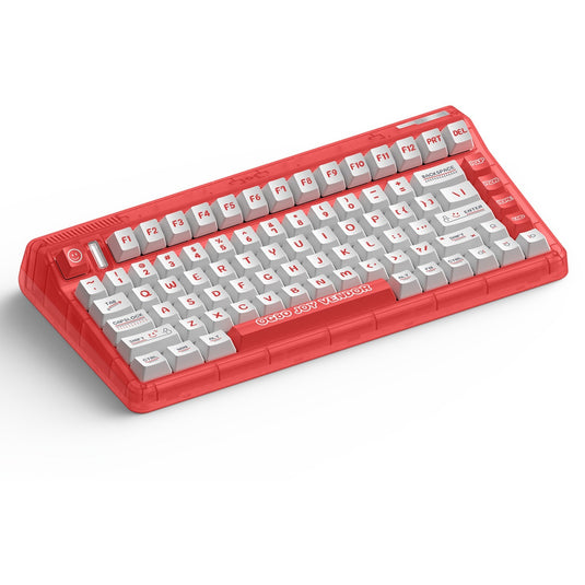 Iqunix og80 joy vendor wireless mechanical keyboard (rood, us lay-out (qwerty), cherry mx silent red, 80% (tkl), rgb leds, hot-swappable, pbt, 2.4ghz | bluetooth 5.1 | usb-c)