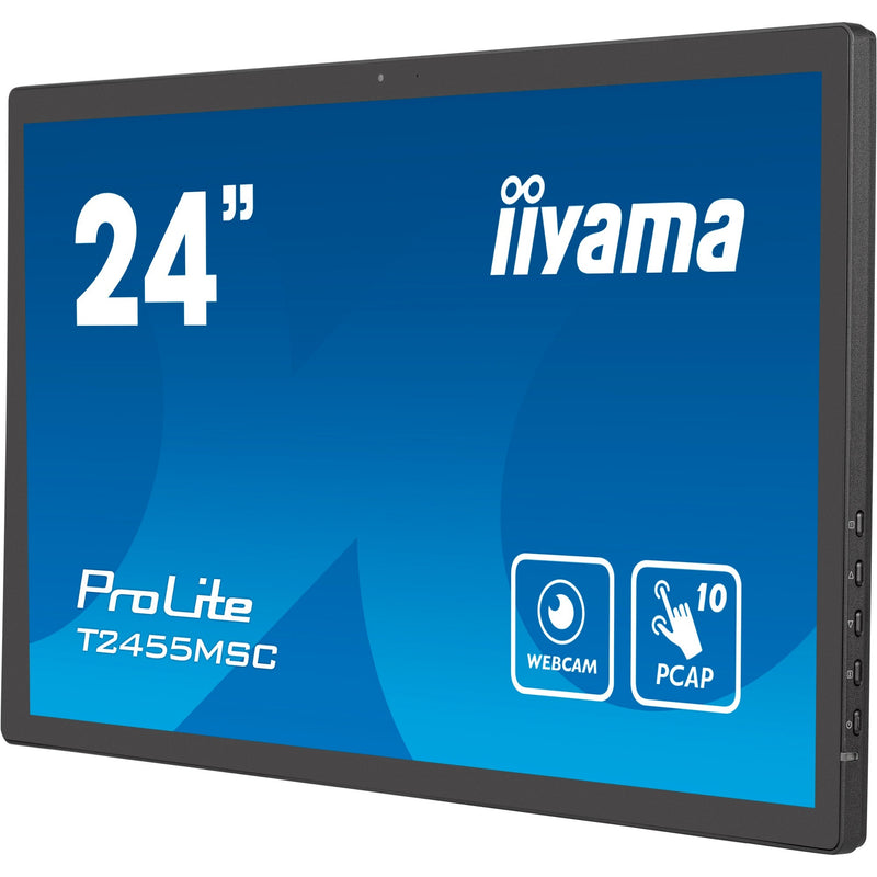 Load image into Gallery viewer, Iiyama prolite t2455msc-b1 24 touchscreen monitor (zwart (mat), hdmi, displayport, 2x usb-a, usb-b)
