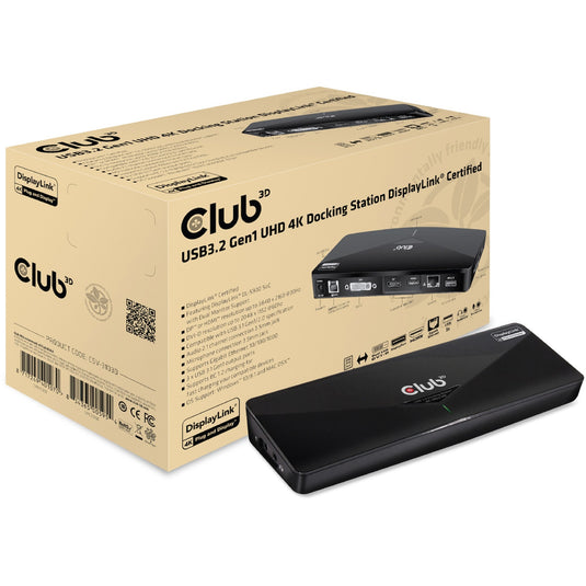 Club 3d usb 3.0 4k dockingstation (zwart)