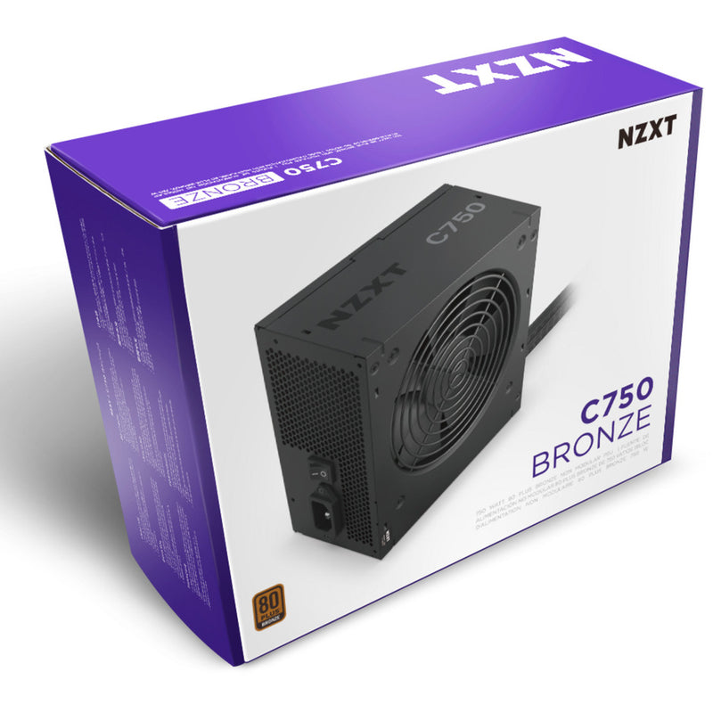 Load image into Gallery viewer, Nzxt c750 bronze modulaire 750 watt voeding (zwart, 1x 12v-2x6, 4x pcie)
