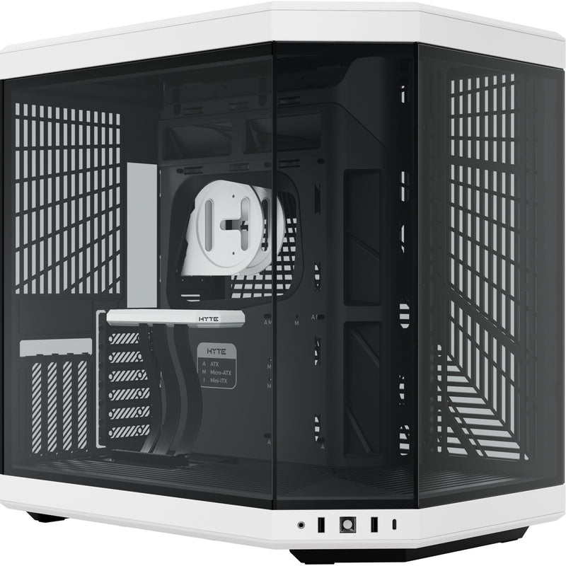 Load image into Gallery viewer, Hyte y70 midi tower behuizing (zwart wit | 2x usb-a | 1x usb-c | tempered glass)
