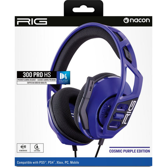 Nacon rig 300 pro hs cosmic over-ear gaming headset (paars, playstation 4, playstation 5, windows, nintendo switch)