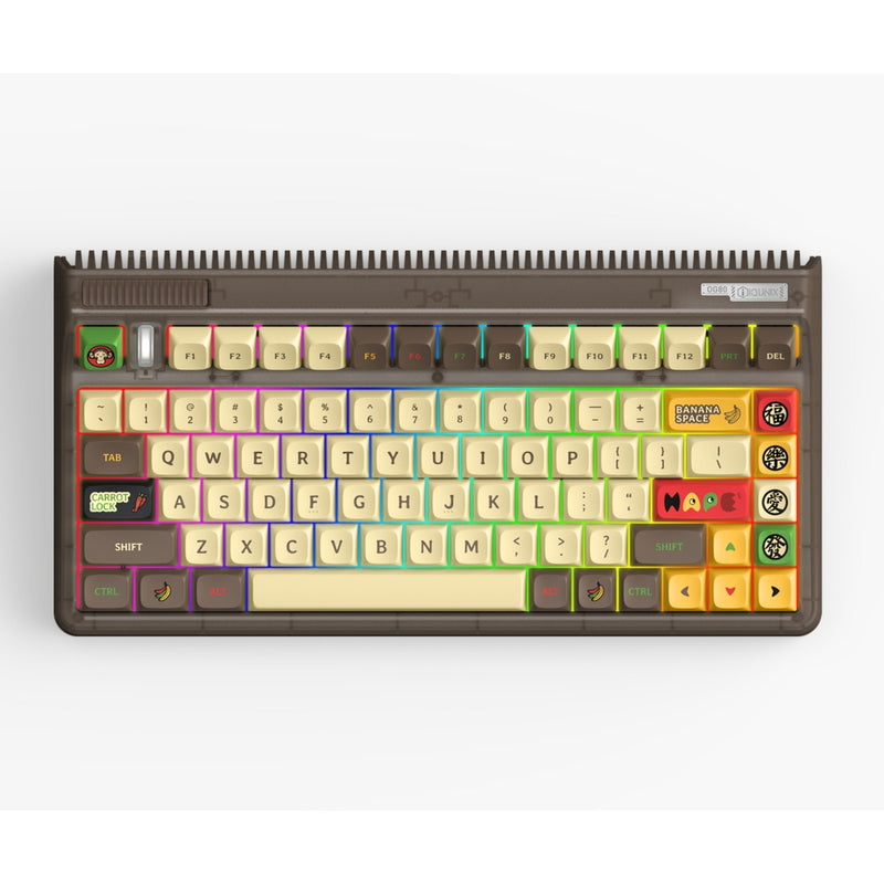 Load image into Gallery viewer, Iqunix og80 happy ape wireless mechanical keyboard, gaming toetsenbord (zwart, us lay-out, iqunix moonstone, rgb leds, 80% (tkl), hot-swappable, pbt, 2.4ghz | bluetooth 5.1 | usb-c)
