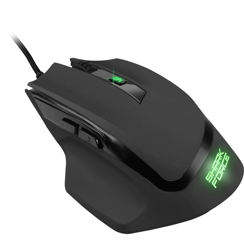 Load image into Gallery viewer, Sharkoon shark force ii gaming muis (zwart, 400 - 4200 dpi, meerkleurige leds)
