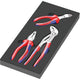 Wera 9784 schuimrubberen inzetstuk met knipex tangen set vde 1, 3‑delig tangenset (zwart grijs)