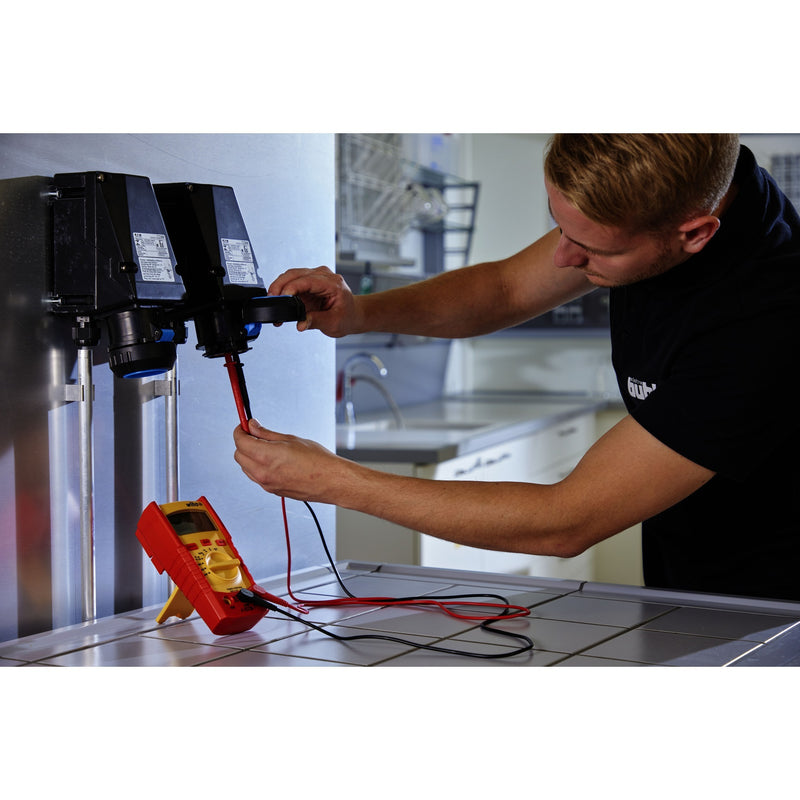 Afbeelding laden in galerijviewer, Wiha digitale multimeter tot 600 v ac, cat iv meetapparaat (rood geel)
