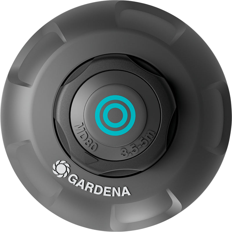 Afbeelding laden in galerijviewer, Gardena pop-up sprinkler md80 sproeier (zwart grijs, sproeiafstand tussen 3,5 m en 5 m)
