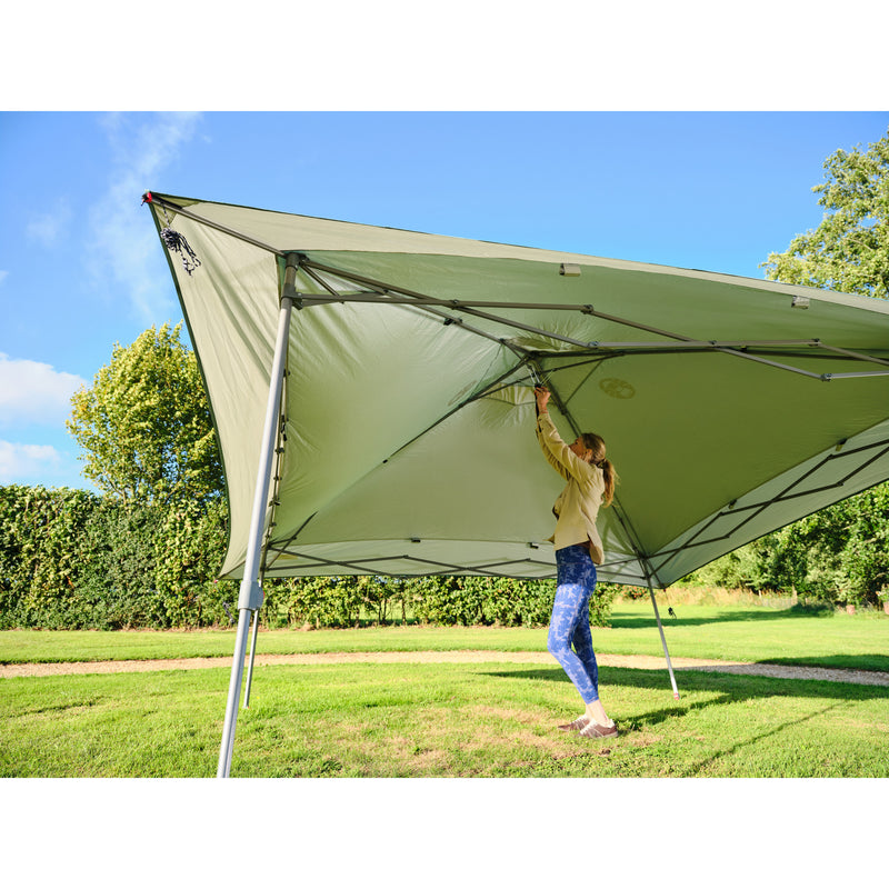 Load image into Gallery viewer, Coleman fastpitch onepush shelter l paviljoen (turquoise grijs, 4 x 4 m)
