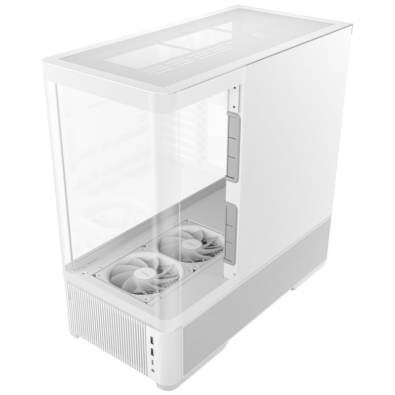 Afbeelding laden in galerijviewer, Antec c6 curve air midi tower behuizing (wit | 2x usb-a | 1x usb-c | tempered glass)
