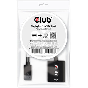 Club 3d displayport 1.1 naar vga actieve adapter (zwart)