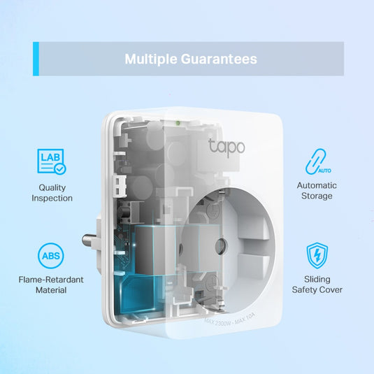 Tp-link tapo p100 mini smart wifi-stopcontact (4 pack) schakel stekkerdoos (wit, 4 stuks)