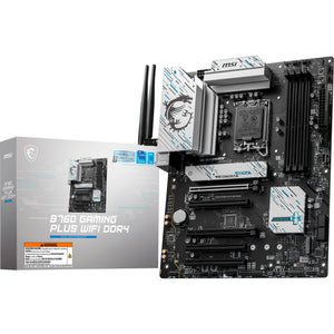 Msi b760 gaming plus wifi ddr4 socket 1700 moederbord (raid, 2.5 gb-lan, wi-fi 6e, bt, sound, atx)