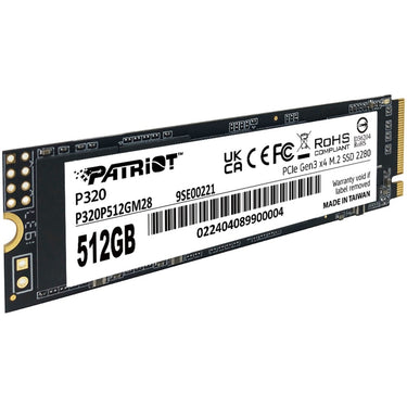 Patriot p320 512 gb ssd (pcie 3.0 x4, nvme 1.3, m.2 2280)