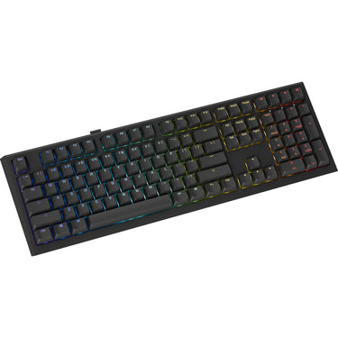 Ducky one x wireless rgb mechanisch toetsenbord (zwart, us lay-out (qwerty), inductive, 100%, hot-swappable, pbt, 2.4 ghz | bluetooth | usb-c)