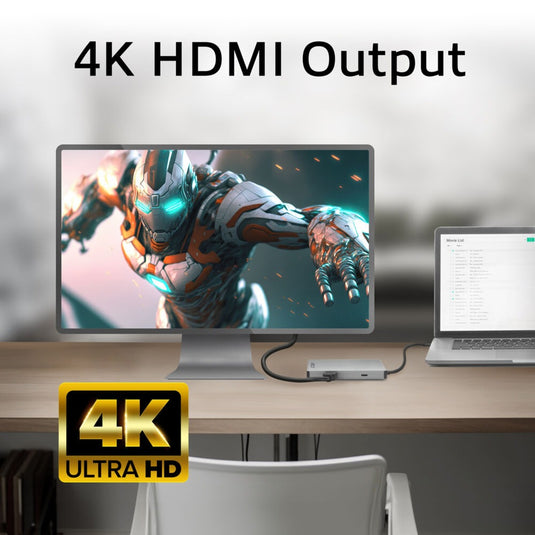 Act connectivity usb-c 4k docking station voor 1 hdmi monitor, ethe