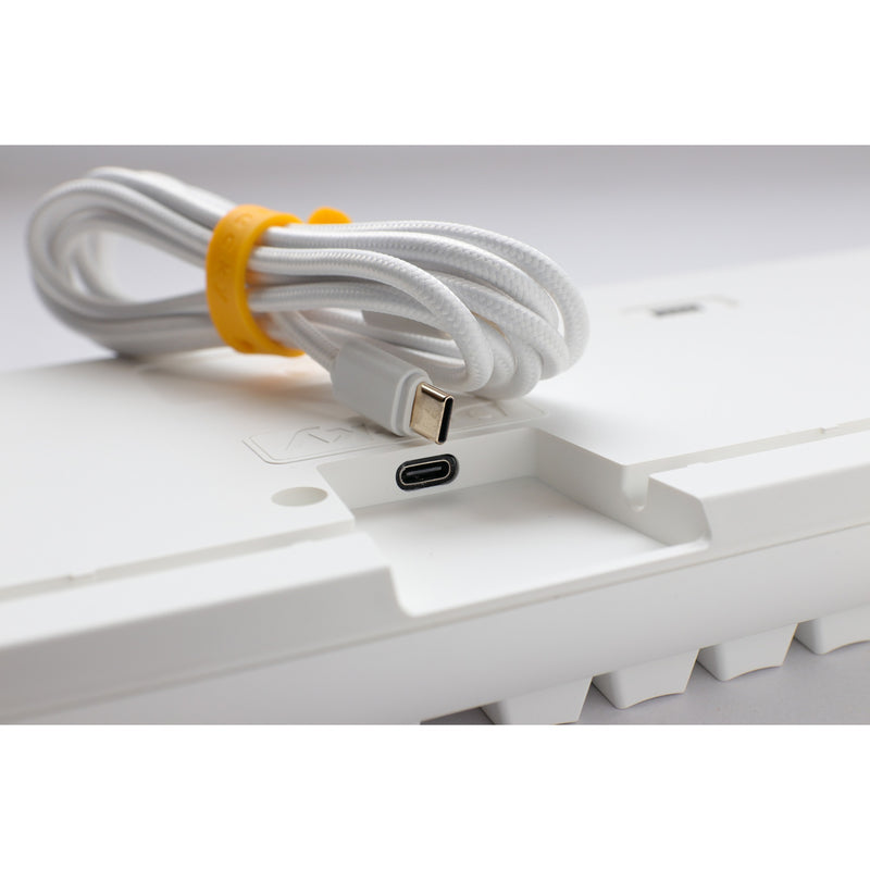 Load image into Gallery viewer, Ducky one 3 classic pure white rgb mechanisch toetsenbord (wit, us lay-out (qwerty), cherry mx silent red, 100%, rgb led, double-shot pbt, hot-swappable, quack mechanics)
