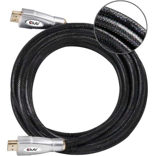 Club 3d hdmi 2.0 kabel (zwart zilver, 5 meter, 4k)