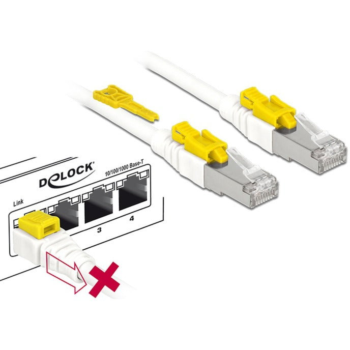 Chargez l'image dans la visionneuse de la galerie, Delock netwerkkabel rj-45 secure met cat.6a (wit, 85335, 5 meter)
