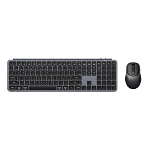 Keychron b6 pro keyboard and bm24 mouse wireless combo desktopset (grijs, us lay-out (qwerty), scissor switches, 100%, 100 - 2400 dpi, abs keycaps, 2.4 ghz bluetooth usb)